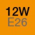 12w (E26 Base) 