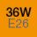 36w (E26 Base)