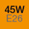 45w (E26 Base)